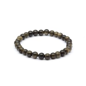 Obsidian guld armband