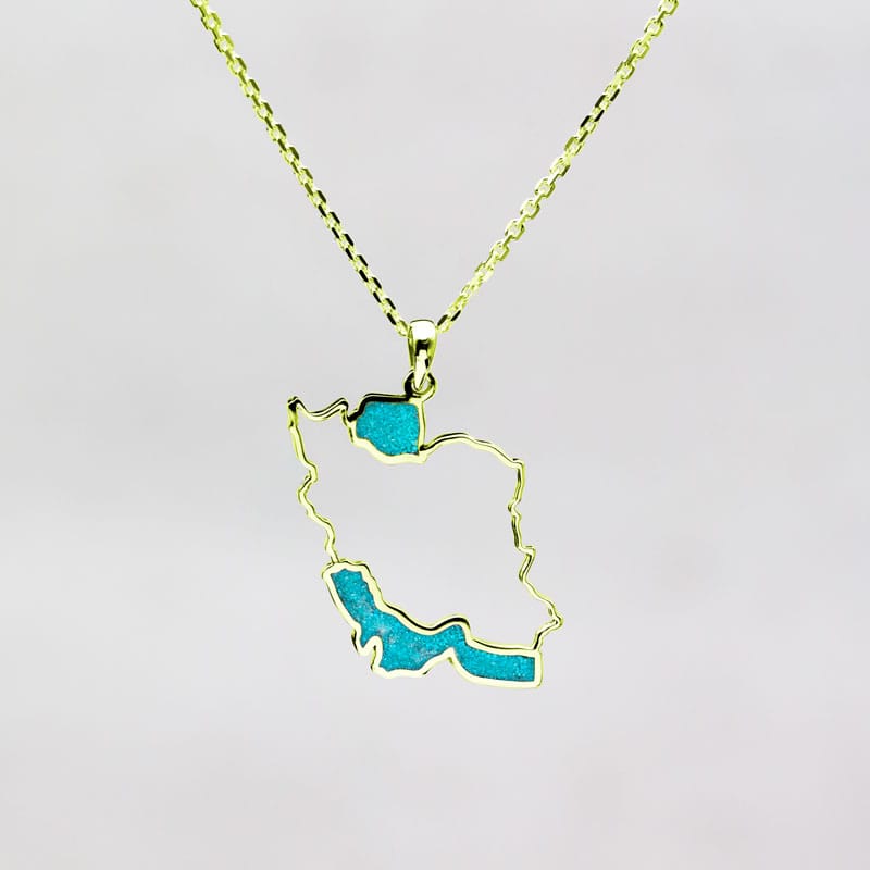 Irans karta med haven av Turkos - Bild 4